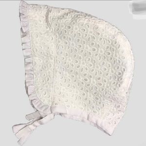 Cat & Jack White Eyelet Bonnet